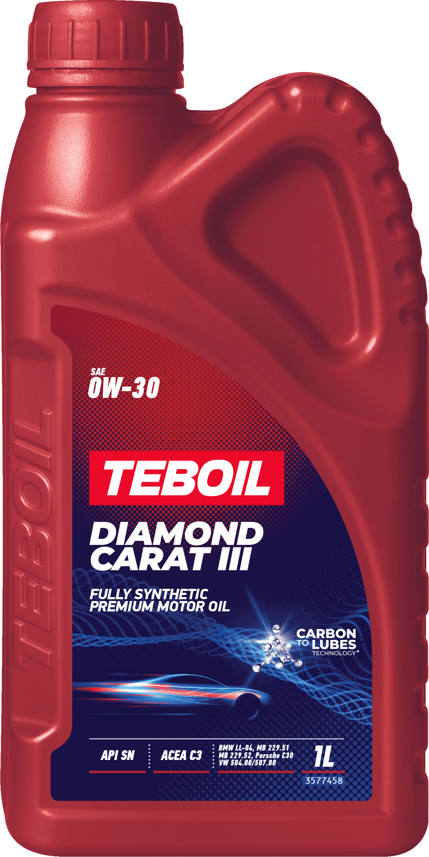 Синтетическое моторное масло TEBOIL DIAMOND CARAT III 0W-30