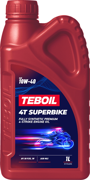 Синтетическое моторное масло TEBOIL 4T SUPERBIKE 10W-40