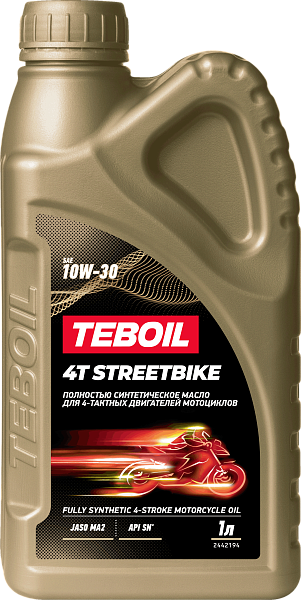 Синтетическое моторное масло TEBOIL 4T STREETBIKE 10W-30
