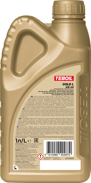 Синтетическое моторное масло TEBOIL GOLD L 5W-40