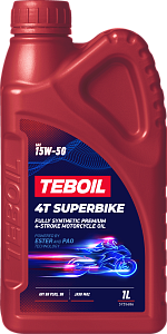 Синтетическое моторное масло TEBOIL 4T SUPERBIKE 15W-50