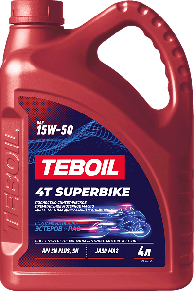 Синтетическое моторное масло TEBOIL 4T SUPERBIKE 15W-50
