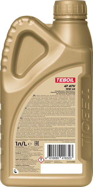 Синтетическое моторное масло TEBOIL 4T ATV 10W-40