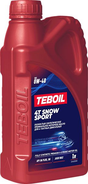 Синтетическое моторное масло TEBOIL 4T SNOW SPORT 0W-40
