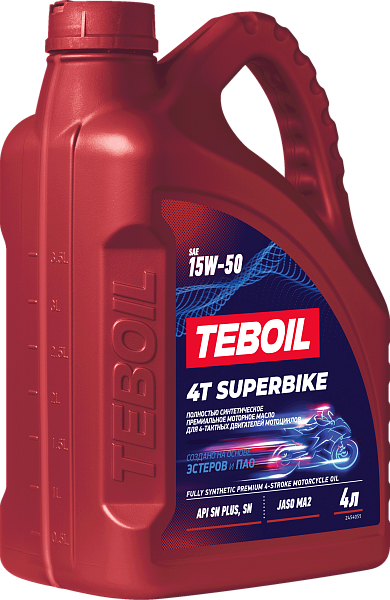 Синтетическое моторное масло TEBOIL 4T SUPERBIKE 15W-50