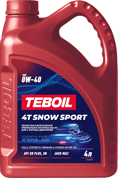 Синтетическое моторное масло TEBOIL 4T SNOW SPORT 0W-40